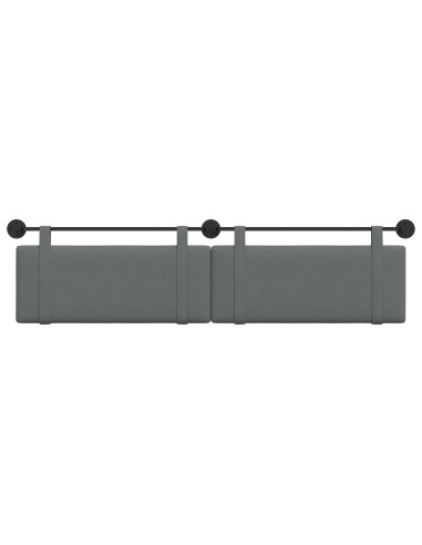 Testata appesa Tinta unita Grigio scuro 210 x 55 x 5 cm Tessuto