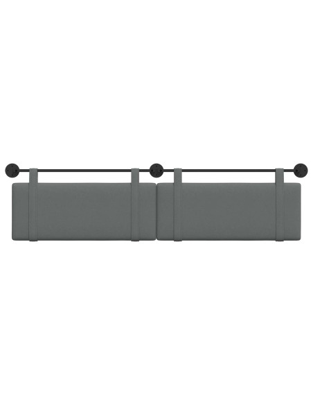 Testata appesa Tinta unita Grigio scuro 210 x 55 x 5 cm Tessuto