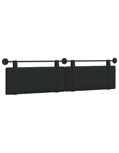Testata appesa Montaggio a parete Nero 210 x 55 x 5 cm Tessuto