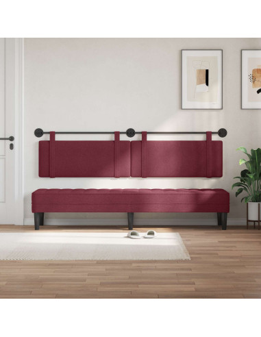 Testata appesa Tinta unita Rosso Vino 210 x 55 x 5 cm Tessuto