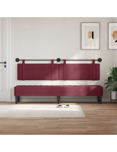 Testata appesa Tinta unita Rosso Vino 210 x 55 x 5 cm Tessuto