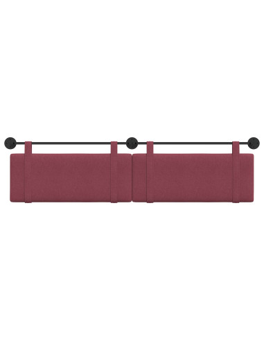 Testata appesa Tinta unita Rosso Vino 210 x 55 x 5 cm Tessuto