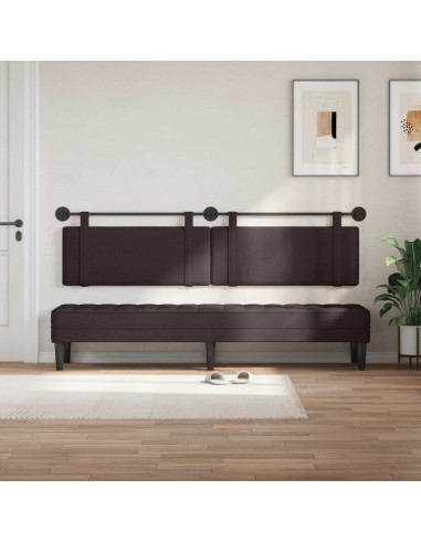 Testata appesa Marrone Scuro 210 x 55 x 5 cm Tessuto