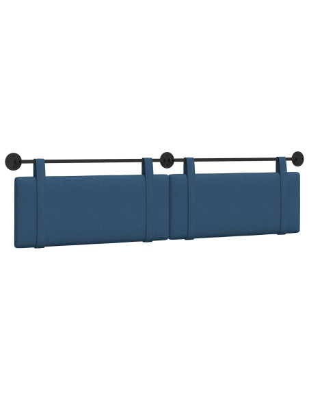 Testata appesa Montaggio a parete Blu 210 x 55 x 5 cm Tessuto