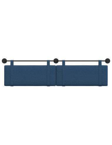 Testata appesa Montaggio a parete Blu 210 x 55 x 5 cm Tessuto