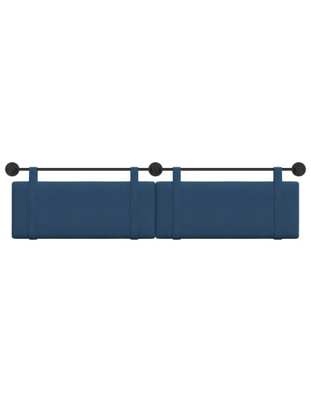 Testata appesa Montaggio a parete Blu 210 x 55 x 5 cm Tessuto
