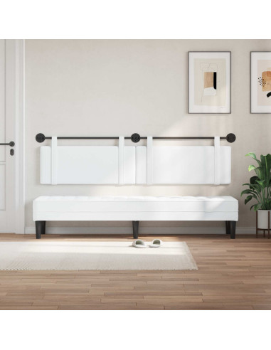 Testata appesa Tinta unita Bianco 210 x 55 x 5 cm Tessuto