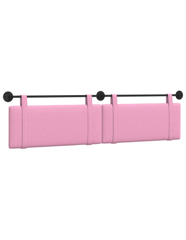 Testata appesa Montaggio a parete Rosa 210 x 55 x 5 cm Tessuto