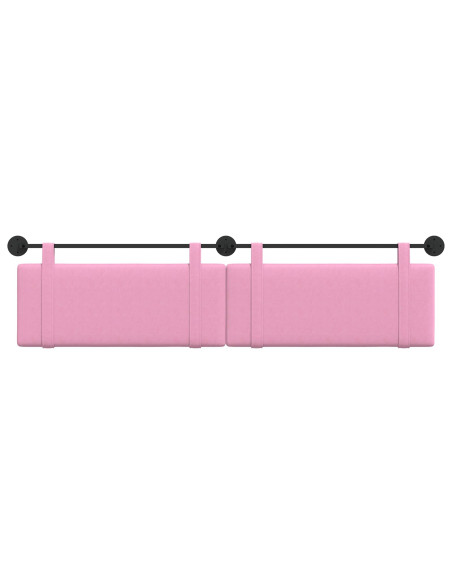 Testata appesa Montaggio a parete Rosa 210 x 55 x 5 cm Tessuto