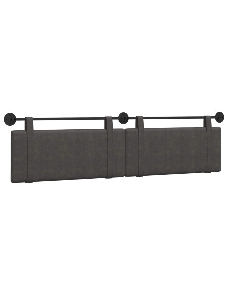 Testata appesa Tinta unita Nero 210 x 55 x 5 cm PU Antico