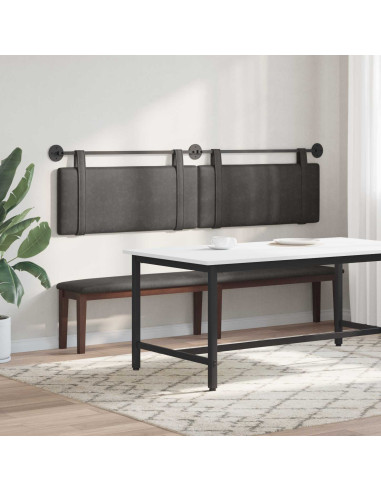 Testata appesa Tinta unita Nero 210 x 55 x 5 cm PU Antico