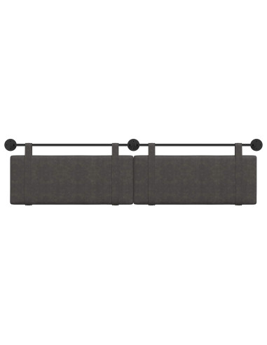 Testata appesa Tinta unita Nero 210 x 55 x 5 cm PU Antico