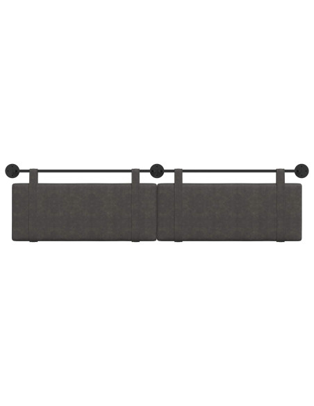 Testata appesa Tinta unita Nero 210 x 55 x 5 cm PU Antico