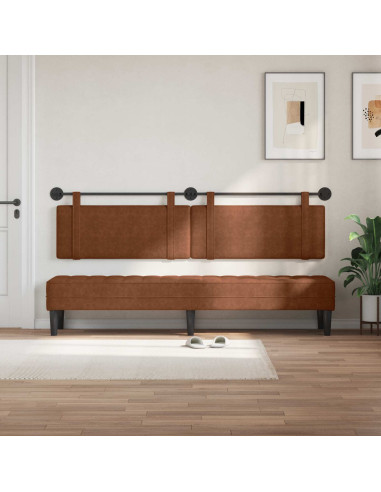 Testata appesa Tinta unita Marrone 210 x 55 x 5 cm PU Antico