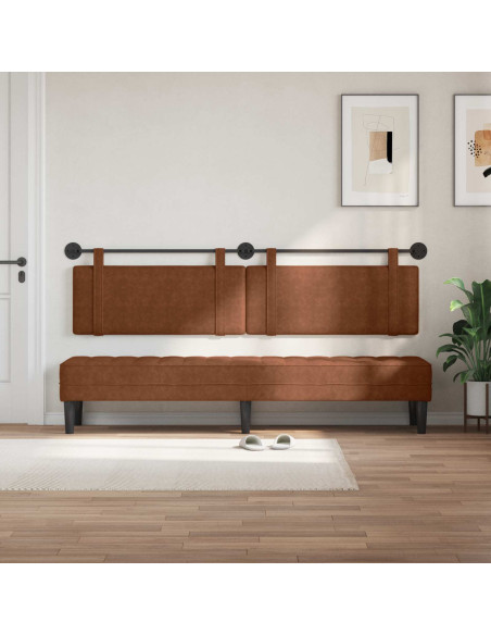 Testata appesa Tinta unita Marrone 210 x 55 x 5 cm PU Antico
