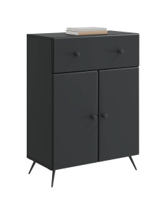 Credenza Nero 66 x 34,5 x 90 cm Legno ingegnerizzato 2
