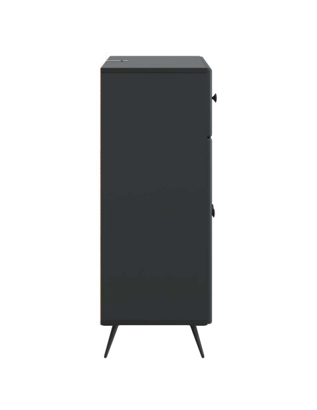 Credenza Nero 66 x 34,5 x 90 cm Legno ingegnerizzato