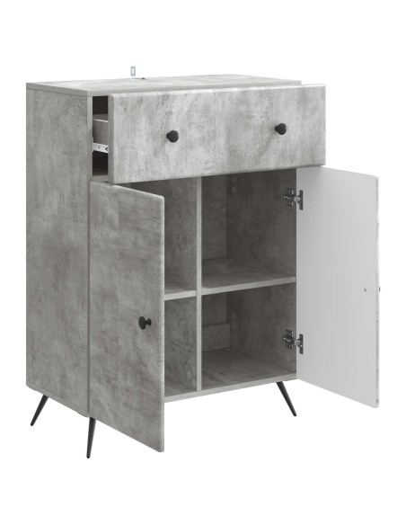 Credenza Grigio Cemento 66 x 34,5 x 90 cm Legno ingegnerizzato