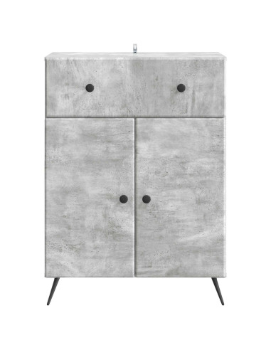 Credenza Grigio Cemento 66 x 34,5 x 90 cm Legno ingegnerizzato