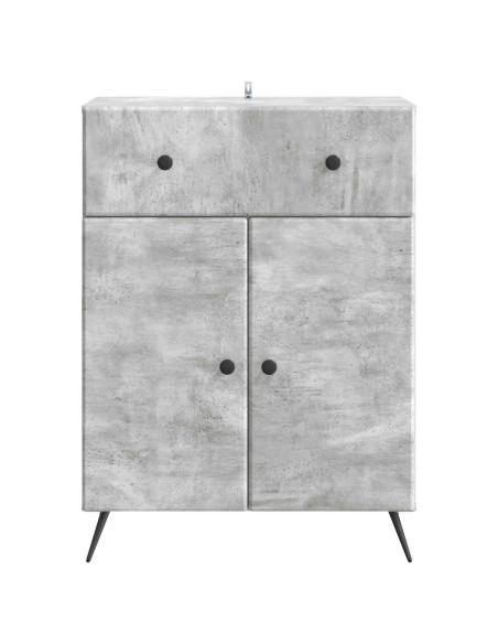 Credenza Grigio Cemento 66 x 34,5 x 90 cm Legno ingegnerizzato