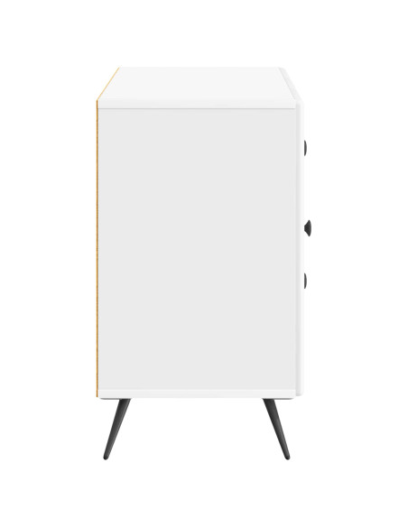 Credenza Bianco Lucido 89 x 34,5 x 60 cm Legno ingegnerizzato