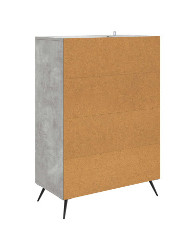 Credenza Grigio Cemento 66 x 34,5 x 95 cm Legno ingegnerizzato