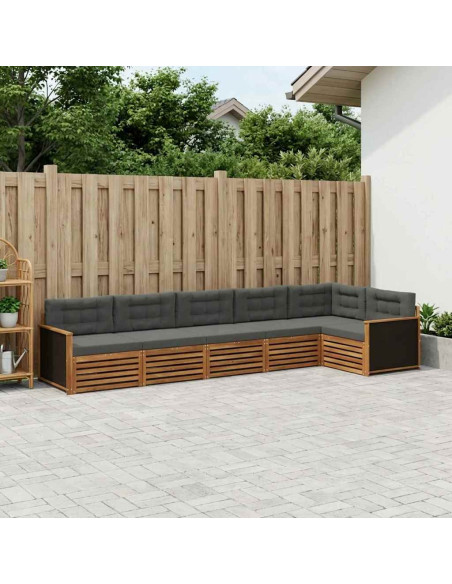 Set di divani da esterno 6 pcs Naturale e Antracite