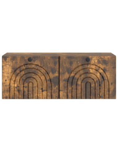 Mobile Porta TV da Muro Rovere Fumo 78,5 x 31 x 30 cm