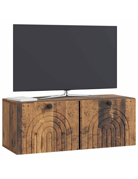 Mobile Porta TV da Muro Legno antico 78,5 x 31 x 30 cm