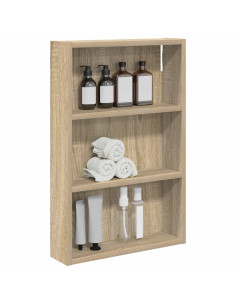 Armadio da bagno a muro Rovere Sonoma 40 x 10 x 60,5 cm 2