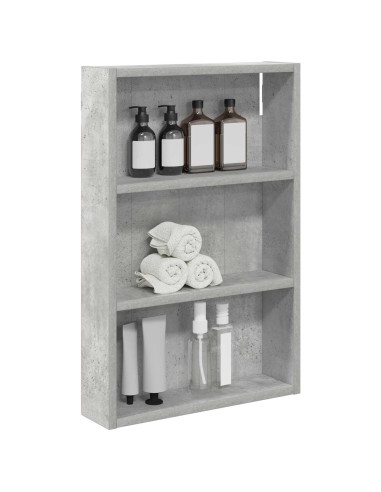 Armadio da bagno a muro Grigio Cemento 40 x 10 x 60,5 cm