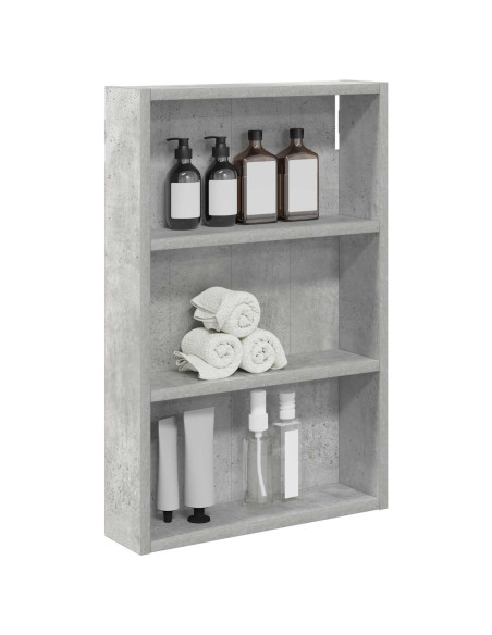 Armadio da bagno a muro Grigio Cemento 40 x 10 x 60,5 cm