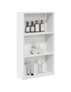 Armadio da bagno a muro con lo scaffale Bianco 40 x 14 x 70 cm 2