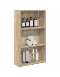 Armadio da bagno a muro Rovere Sonoma 40 x 14 x 70 cm 2