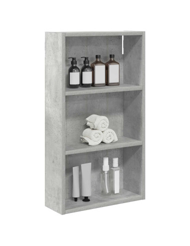 Armadio da bagno a muro Grigio Cemento 40 x 14 x 70 cm