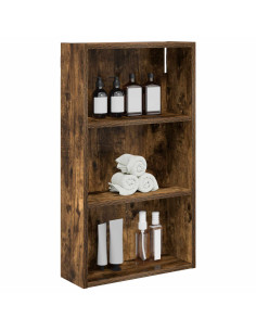 Armadio da bagno a muro Quercia Affumicata 40 x 14 x 70 cm 2