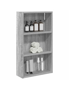 Armadio da bagno a muro Sonoma grigia 40 x 14 x 70 cm 2