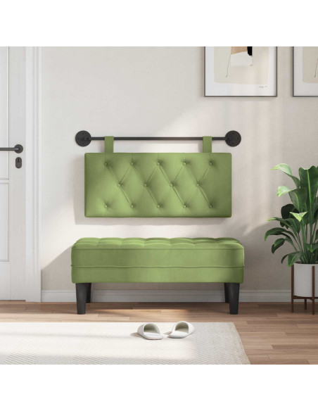 Testata appesa Verde chiaro 100 x 55 x 7 cm Velluto