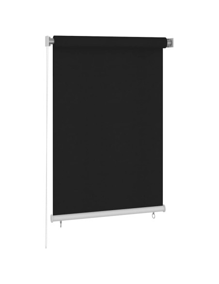 Tenda a Rullo per Esterni 100x140 cm Nera