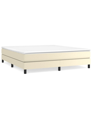 Giroletto a Molle con Materasso Crema 180x200 cm in Similpelle
