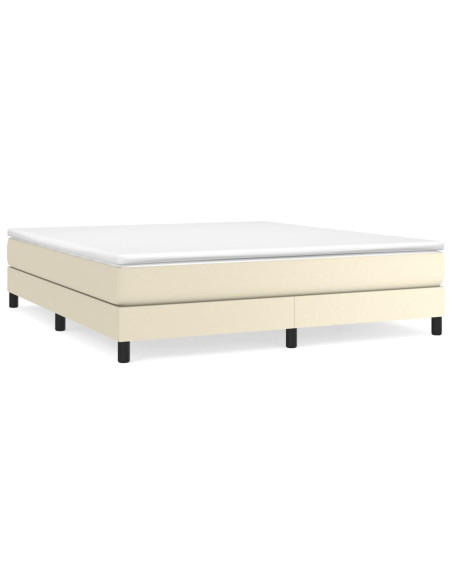 Giroletto a Molle con Materasso Crema 180x200 cm in Similpelle