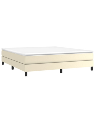 Giroletto a Molle con Materasso Crema 180x200 cm in Similpelle