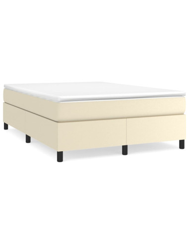 Giroletto a Molle con Materasso Crema 180x200 cm in Similpelle