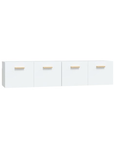 Mobili Parete 2 pz Bianco 80x35x36,5cm Legno Multistrato 2