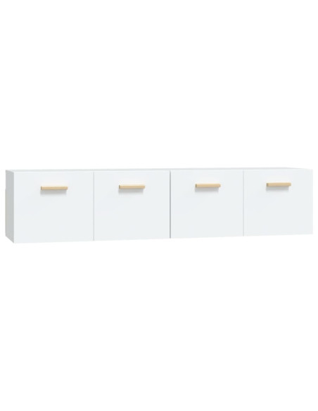 Mobili Parete 2 pz Bianco 80x35x36,5cm Legno Multistrato