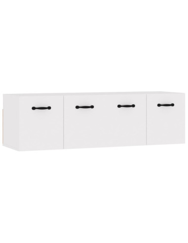 Mobili Parete 2 pz Bianco 80x35x36,5 cm in Legno Multistrato