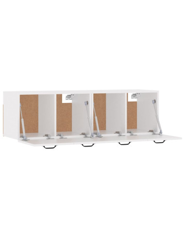 Mobili Parete 2 pz Bianco 80x35x36,5 cm in Legno Multistrato