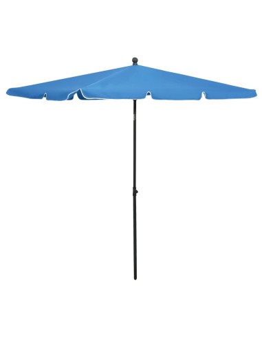 Ombrellone da Giardino con Palo 210x140 cm Azzurro