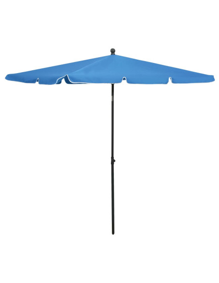 Ombrellone da Giardino con Palo 210x140 cm Azzurro
