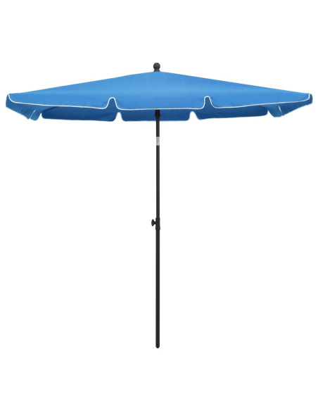Ombrellone da Giardino con Palo 210x140 cm Azzurro